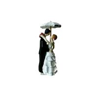 Folpus Figurine Mariage Résine Couple Mariés Statuette Sculpture Décor Table Pièce de Table Sentimentale en Résine avec Socle Sculpté Style Romantique Adaptée aux Cadeaux Salon Maison, Style Debout