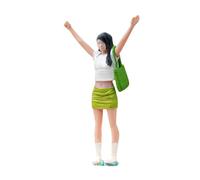 Folpus Figurine miniature de fille à l'échelle 1/64, accessoire de scène réaliste, mini-diorama en résine pour accessoires de photographie et de création