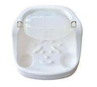Folpus Gamelle Industrielle Bol Lent Anti-glouton Distributeur Interactif Bac Peu Profond Chambre Rotative Cloisons Guidage Plateau Carré Arrondis en PP, Blanc