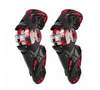 Folpus Genouillères Protège Genou Tibia Étendus Dissipation Choc Enveloppe Rigide Bandes Ajustables Ajustement Serré PC Adapté aux Déplacements Journaliers, Rouge