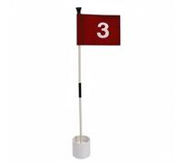 Folpus Golf Pratique Drapeau Accessoire Marqueur Tige Coupe Base Aluminium Fibre de Verre Léger Utilisation Flexible pour Golf Entraînement Club, No 3 Set