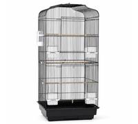 Folpus Grande Volière Oiseau Cage Volière Cage Oiseau Cage Perroquet Structure Métal Robuste avec Nettoyage Facile par Tiroir Coulissant et Corps, Array, Noir, Standard