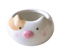 Folpus Hamster Food Bowl, Bol d'alimentation en céramique Bunny et Plat de Hamster, Plat de gastronomie Stable, Petits Animaux nourrissant pour Nain, Cochon