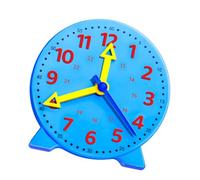 Folpus Horloge pédagogique légère et Robuste, Aide à l'enseignement, développement des mathématiques de Base, compacte et Pratique pour Les Enfants de la, Bleu