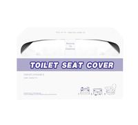 Folpus Housses de siège de toilette jetables en papier, protection discrète pour toilettes publiques, camping, entreprises, blanc, 200 Feuilles