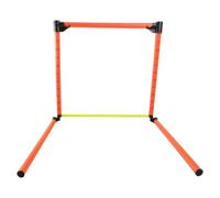 Folpus Hurdle d'Entraînement Cadre de Haie Réglable Obstacle Agilité en PVC Léger avec Jambes de Stabilisation et Échelle 10 à 60 Cm pour de Convient aux, Orange