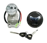 Folpus Interrupteur D'Allumage Métal Serrure de Clé Universelle Verrouillage Multifonction Installation Simple Adapté pour Motocyclistes Remplac, Argent