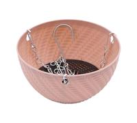 Folpus Jardinière Suspendue Panier pour Plantes Corbeille Murale et Support de Fleurs en Plastique Léger avec Stockage d'eau Adaptée pour Jardin Véranda BALC, Rose