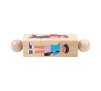 Folpus Jeu de Construction en Bois à tordre, Puzzle éducatif, Bloc Rotatif à Faire Tourner, Cadeau d'anniversaire pour Enfants, Personnes