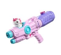 Folpus Jouet aquatique pour enfants et adultes, pistolet à eau polyvalent, double buse, léger, rose