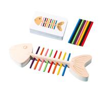 Folpus Jouet d'apprentissage en bois, tri des couleurs, jouet éducatif, développement du cerveau, Flexible, jouet d'éducation précoce pour garçons et filles