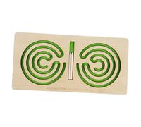 Folpus Jouet de motricité Fine, jeu de société labyrinthe, jouets éducatifs précoces réutilisables, planche d'activité pour enfants, cadeaux d'anniversaire, Vert