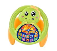 Folpus Jouet de volant pour enfants avec stand Cartoon portable Contrôleur de conduite simulé pour garçons les grains de de la journée des enfants, Vert