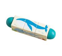 Folpus Jouet rotatif à, bloc de, jouet éducatif de reconnaissance des animaux, de construction pour garçons et filles, enfants de 1 à 3 ans, Océan