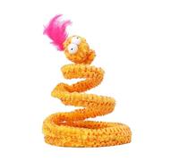 Folpus Jouet Serpent en Spirale pour Chat, Jouet interactif à Ressort, Exercice de Jeu, entraînement pour Animaux de Compagnie, Jouets d'action en, Jaune
