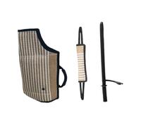 Folpus Kit de Dressage Professionnel pour Chiens, bâton de Dressage pour Chiens, Jouet à mâcher, Protection de Dressage, Manchon de Bras pour Mordre Les, 3 Pièces