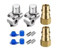 Folpus Kit de soupape de perçage avec Capuchon de poussière Remplacez Le BPV 31 Conversion Coupleur Rapide Adaptateur Adaptateur Piercing Tap Valve R12, 2 Ensembles