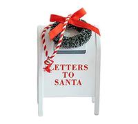 Folpus Lettres au Père Noël, décoration de Noël, Mini Ornement décoratif de Noël à Suspendre, Design Vintage Mignon, pour Espace de Vie, Blanc