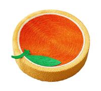 Folpus Lit Griffoir pour Chat Tapis Rond Couchage Confortable Planche de Grattage Double Fonction pour Le Repos Adapté pour Protéger Sols et Meubles, Orange