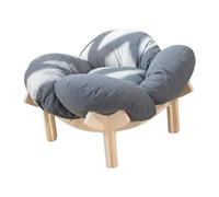 Folpus Lit pour, Chenil Portable en Bois avec Accessoires Respirants et Robustes, Idéal pour Jouer Ou Se Reposer à L'intérieur, Gris