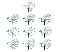Folpus Lot de 10 Tuteurs de Paon pour Plantes, Anneaux de Support pour pelouse, Support pour Plantes de Jardin, pour Parc, rosiers, Plantation de Fleurs