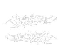 Folpus Lot de 2 Autocollants Anti-Rayures pour Voiture, Polyvalents, Uniques et faciles à Utiliser. Convient pour la carrosserie de véhicules tels Que, Blanc