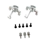 Folpus Lot de 2 fusées de direction avant pour voiture RC 1/24, accessoires de bricolage, pièces de rechange robustes pour crawler Wltoys, Argent