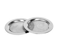 Folpus Lot de 2 grilles pour brûleur d'encens, filtre à cendres de rechange, entretien facile, plaque de tamisage ronde et portable argentée