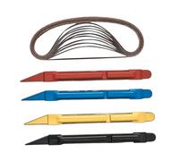 Folpus Lot de 20 bandes abrasives pour frettes de guitare, outil pratique de luthier pour la réparation et l'entretien des guitares, avec stylo de 4