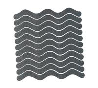 Folpus Lot de 24 autocollants antidérapants pour sol de salle de bain, 17,8 cm de long, pour accessoires de piscine, polyvalents, imperméables, Gris