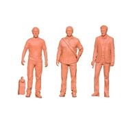 Folpus Lot de 3 figurines miniatures d'homme debout à monter soi-même, figurines architecturales pour scènes miniatures, dioramas, gares ferroviaires, 2.8 Cm