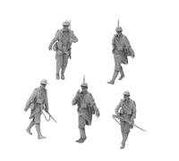 Folpus Lot de 5 figurines miniatures, figurines de personnages miniatures, mini modèles, d'action minuscules, modèle non coloré pour micro-, 2.4 Cm