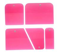 Folpus Lot de 5 raclettes génériques, Accessoires faciles à Utiliser pour Film de Voiture, Outils de Teinture de vitres pour Voitures, Nettoyage ménager, Rose