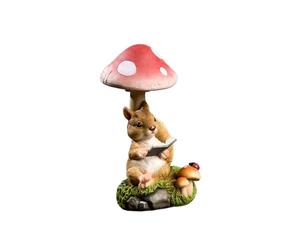 Folpus Lumière solaire de statue d'animal, lumière de figurine d'animal de jardin, lumière de voie nouveauté statue d'animal solaire à LED, pour balcon de, écureuil