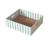 Folpus Maison en Carton pour Chats, boîte à gratter pour Chat, lit, Jouet d'entraînement, Robuste, Grand Tapis à gratter pour Animaux de Compagnie, en Carton, Vert Blanc