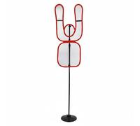 Folpus Mannequin d'Entraînement au Basket Mannequin Figure Défense Obstacle Ajustement de Hauteur par Sections Support en Métal et Fibre de Verre Base Lourde