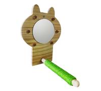 Folpus Miroir à Oiseaux, Jouet de Jeu Interactif, Jouet à Oiseaux en Bois pour