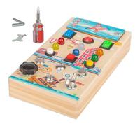 Folpus Montessori LED Busy Board Switch Jouet sensoriel Motricité fine Tableau sensoriel Jouet d'apprentissage interactif pour enfants d'âge préscolaire