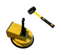 Folpus Outil de réparation des joints de sol avec maillet et ventouse pour de carrelage par des professionnels, idéal pour combler les, Jaune