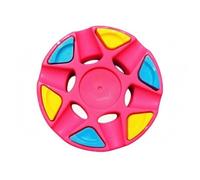 Folpus Palet de Hockey Roller Disque Ajoure Noyau Central Circulaire en Polyamide pour Mouvement Régulier et Maîtrise Adapté aux Séances d'Entraînement en Salle Patinoire, Rose