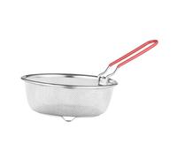 Folpus Panier à Friture avec Poignée Pliable, Passoire à Frites En Maille Française, Idéale pour égoutter Les Saucisses Au Barbecue, Hauteur 7cm