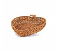 Folpus Panier en Forme de Cœur Corbeille Plateau Panier en Rotin Rustique Chic et Multi-usage pour Fruits Courrier Adapté à la Cuisine Table Basse, Grand Cœur