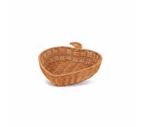 Folpus Panier en Forme de Cœur Corbeille Plateau Panier en Rotin Rustique Chic et Multi-usage pour Fruits Courrier Adapté à la Cuisine Table Basse, Cœur-petit