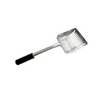Folpus Pet Cat Litter Kitty Metal Scooper Dog Cat Déchet Foop Handle Cleaning Supplies Pitre, Noir