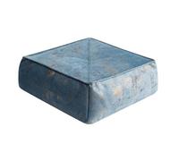 Folpus PF Carré Ergonomique, Bleu Clair, 58x58x18cm | Assise Rembrrée Confortable, Cssin Méditation, Motif Géométrique Surpiqué, pr angle Lecture, Espace Tatami