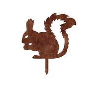 Folpus Piquet de Jardin Figurine D'Écureuil Décoration Extérieure Ornement en Métal Art de Cour Vivant Approprié pour Les Amateurs de Jardinage et Les Fêtes