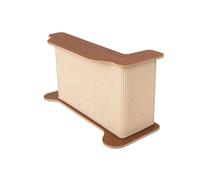 Folpus Planche à Griffer pour Chat Table Latérale Grattoir Protection Fauteuil Meuble pour Ossature Bois Stable et Panneau Structuré Silhouette Rectangulaire, Noyer
