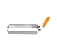 Folpus Plaque de cuisson pour œufs, forme pour sandwich de petit-déjeuner avec poignée, anneaux à crumpet, modèle de crêpe, modèle de cuisson pour œufs, Poignée Orange