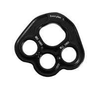 Folpus Plaque de gréement de Patte, équipement d'escalade, Fixation de Pont de Corde Durable, Plaque de séparation de Force Multi-Ancre légère pour Escalade, Noir