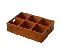 Folpus Plateau de service en bois avec sections, récipient à douceurs pour rassemblements, 32.5 X 22.5 X 8 Cm
